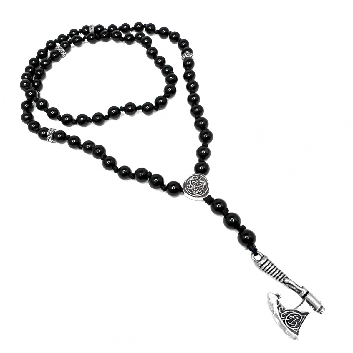 картинка Мужские бусы из натурального камня Секира от магазина Beadsbrand