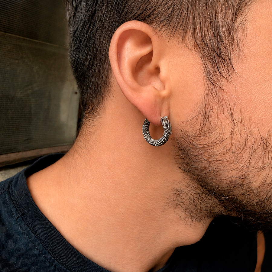 картинка Мужская серьга Дракон от магазина Beadsbrand