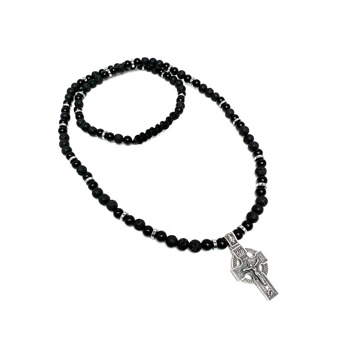 картинка Мужские бусы с крестом от магазина Beadsbrand