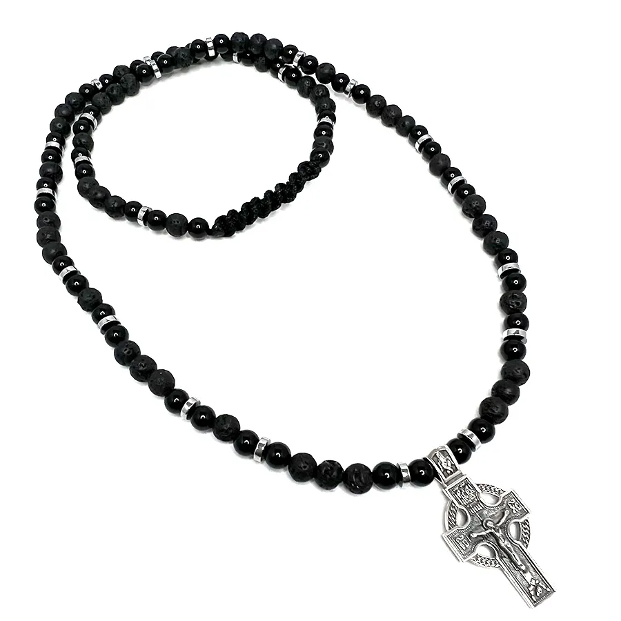 картинка Мужские бусы с крестом от магазина Beadsbrand