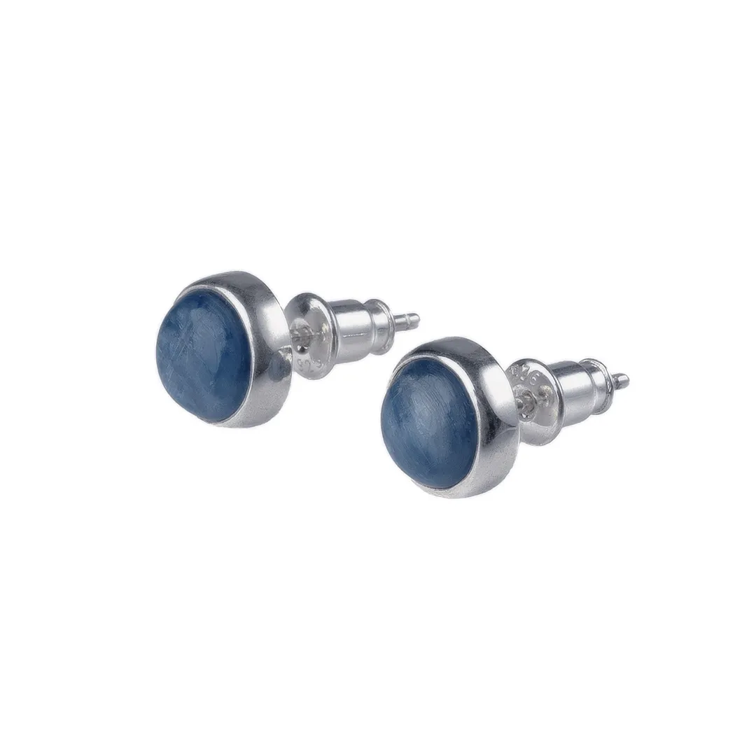 картинка Женские серьги пусеты с  кианитом от магазина Beadsbrand