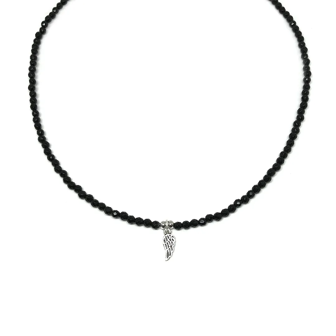 картинка Женский чокер Черный агат от магазина Beadsbrand