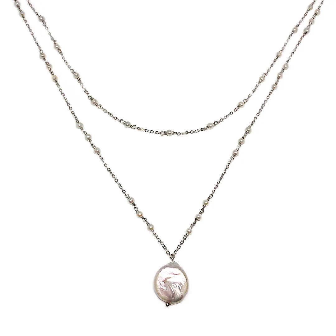 картинка Женское колье из жемчуга Опера от магазина Beadsbrand