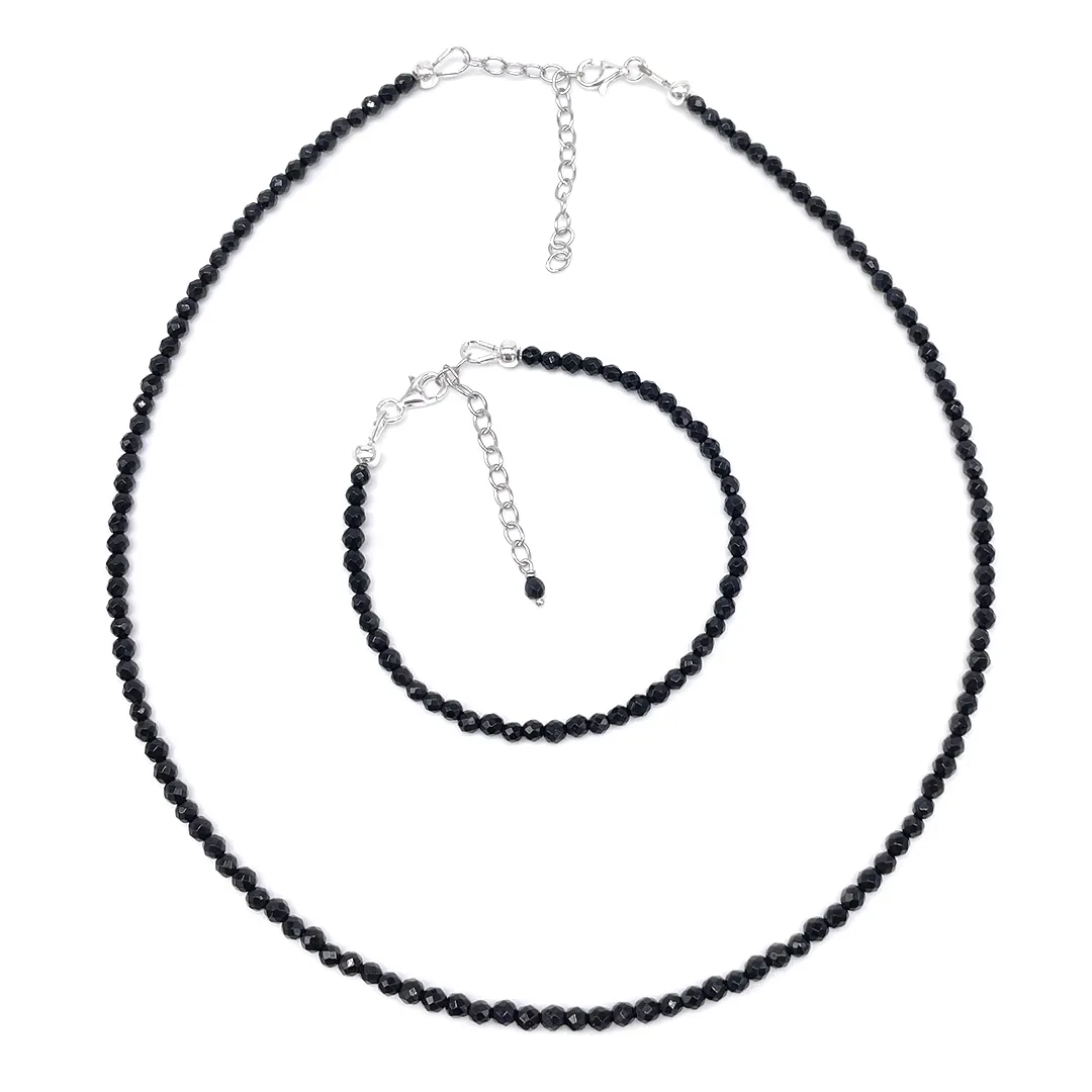 картинка Женский комплект из черного агата от магазина Beadsbrand