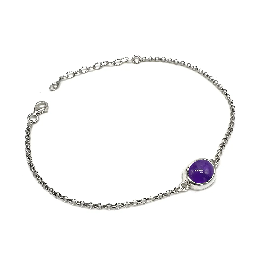 картинка Женский браслет из аметиста Овал от магазина Beadsbrand