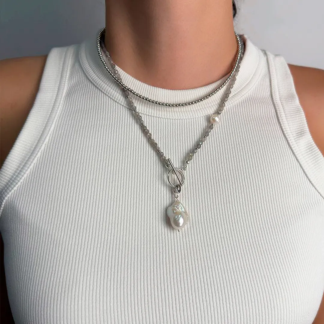 картинка Женский чокер из шариков серебра Базовый от магазина Beadsbrand