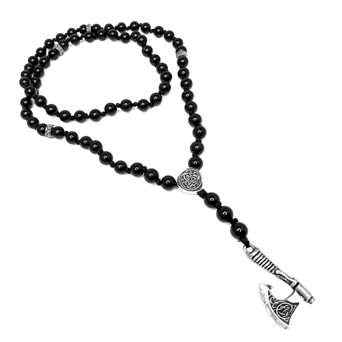 картинка Мужские бусы из натурального камня Секира от магазина Beadsbrand