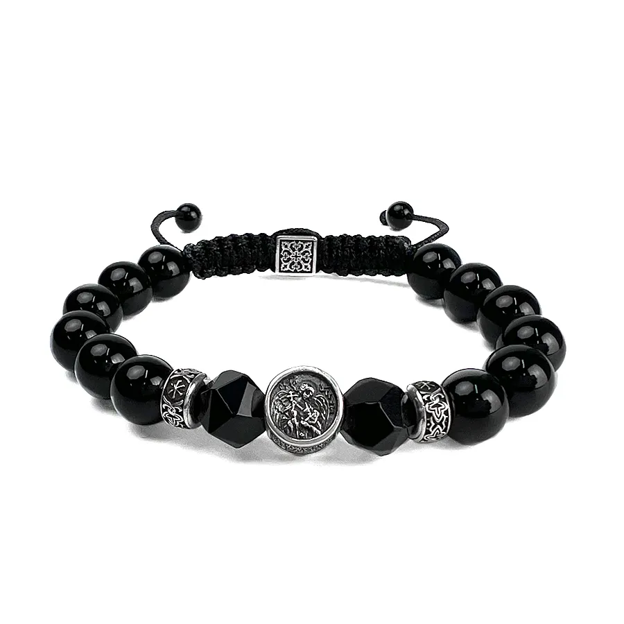 картинка Мужской браслет Ангел-хранитель агат от магазина Beadsbrand