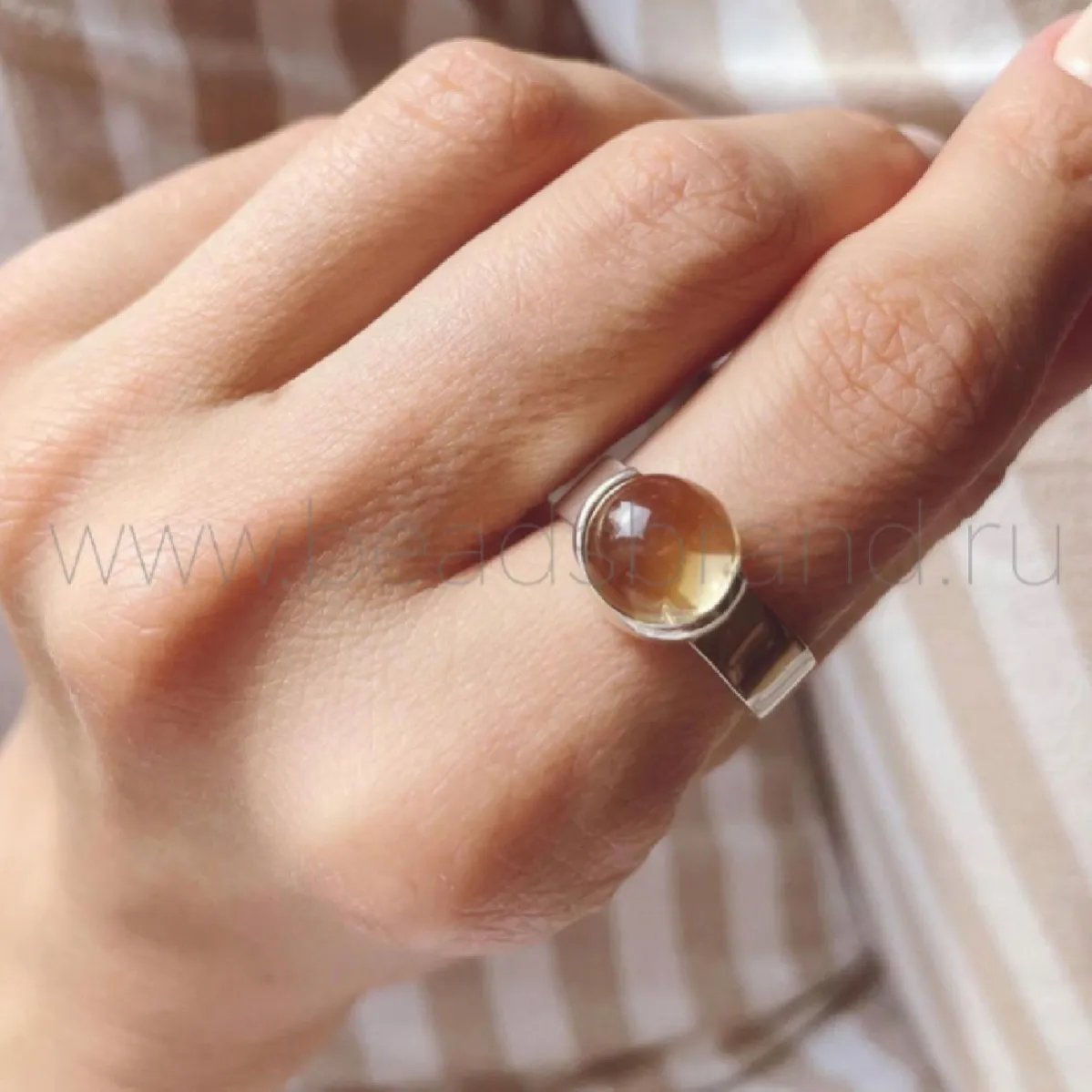 картинка Женское кольцо Цитрин от магазина Beadsbrand