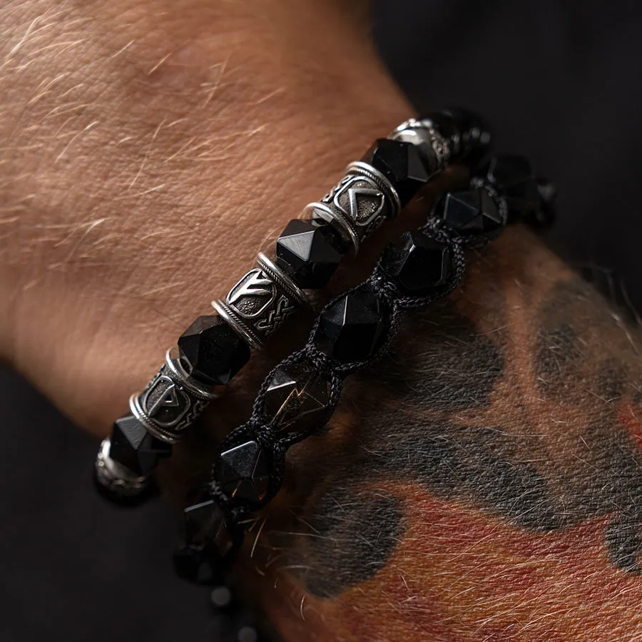 картинка Мужской браслет Раухтопаз и Агат от магазина Beadsbrand