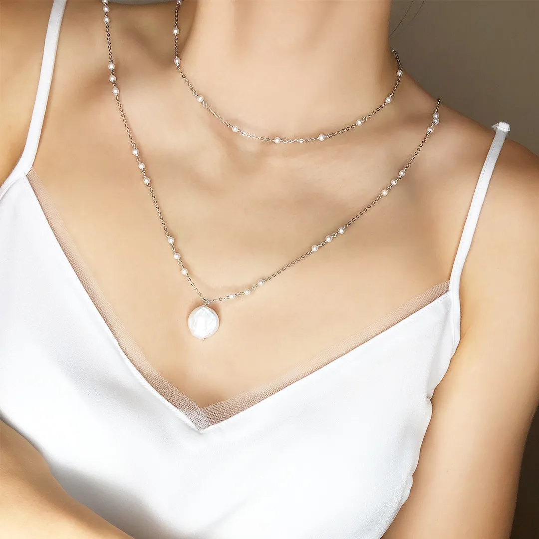 картинка Женское колье из жемчуга Опера от магазина Beadsbrand