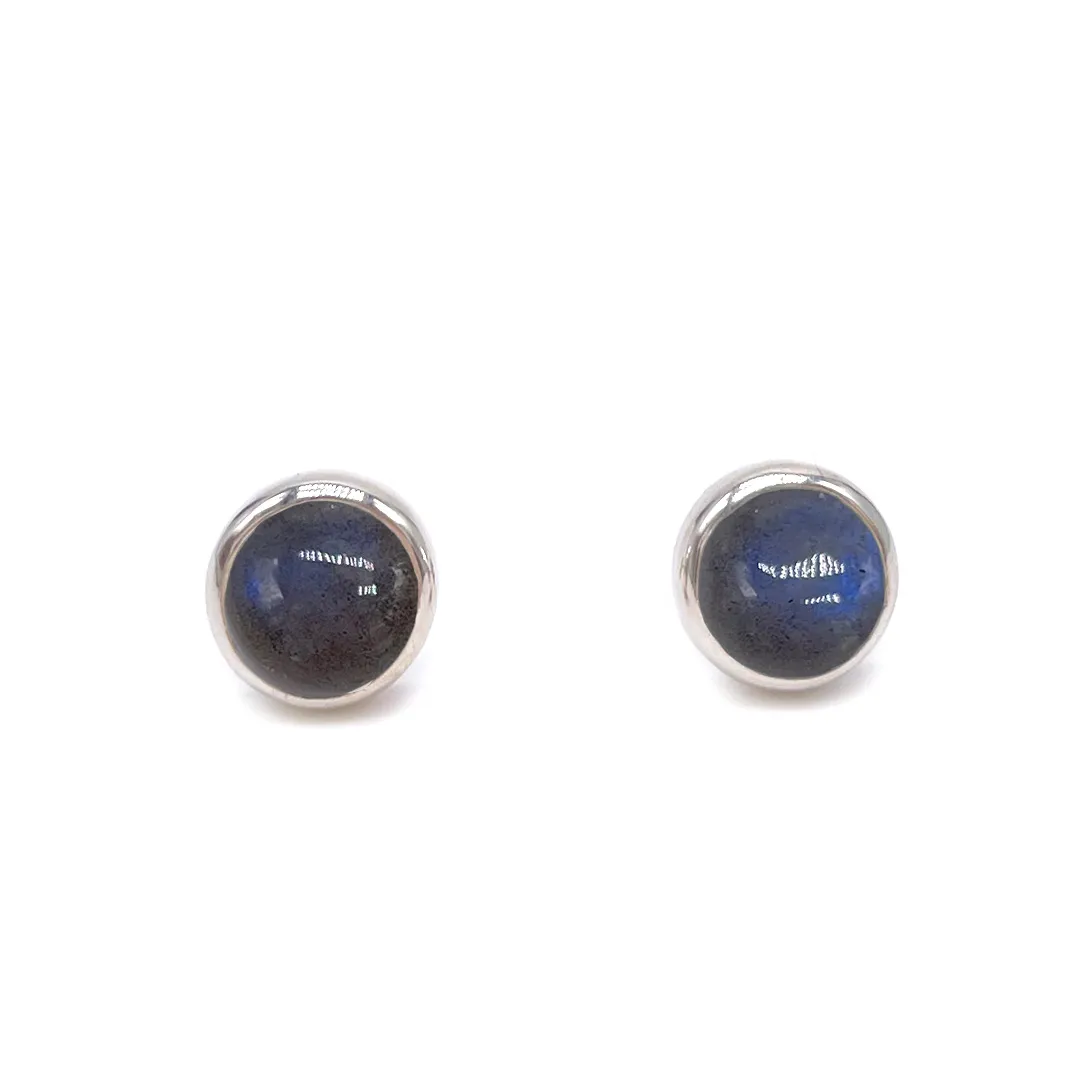 картинка Женские серьги пусеты с лабрадором от магазина Beadsbrand