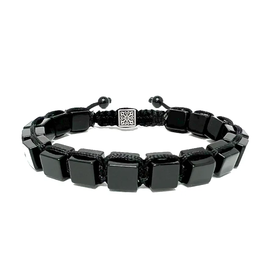 картинка Мужской браслет Шамбала Агат кубик от магазина Beadsbrand