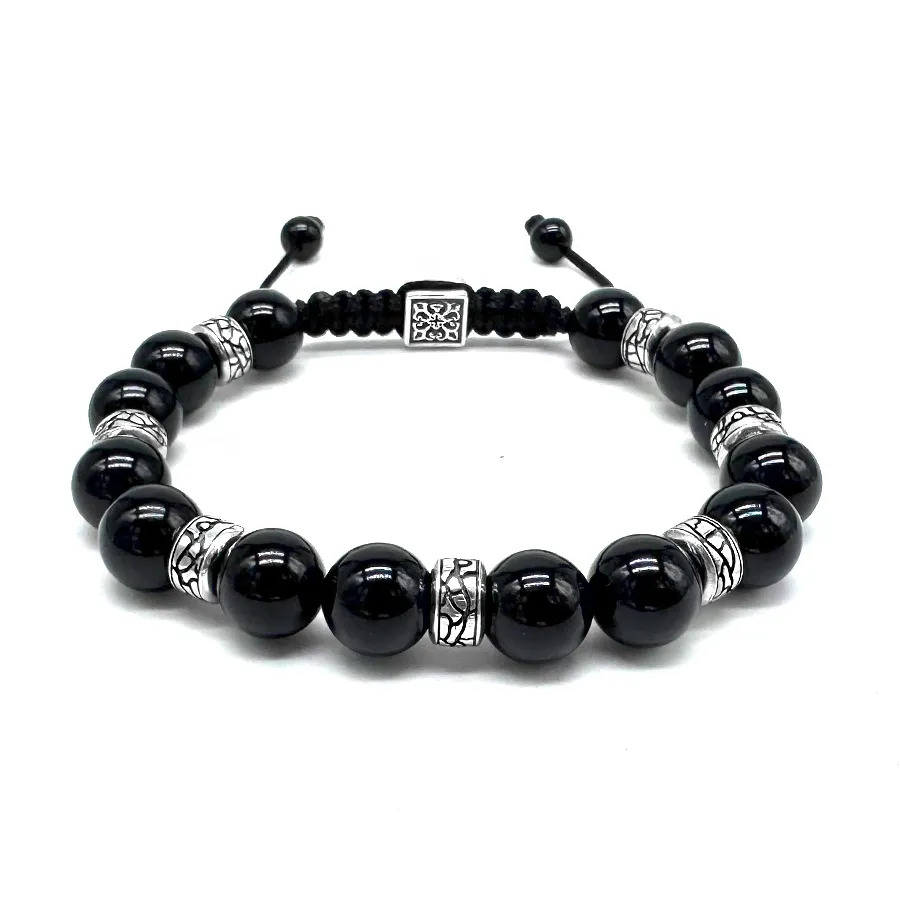 картинка Мужской браслет разлом с камнем агат от магазина Beadsbrand
