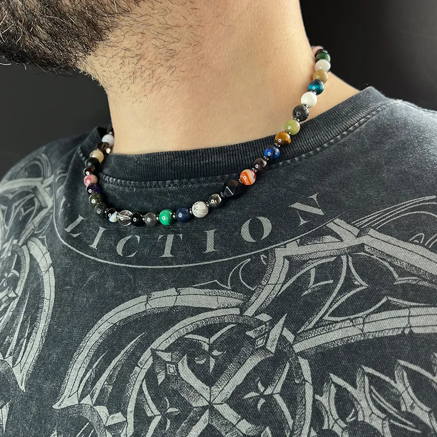 картинка Мужской чокер из натуральных камней от магазина Beadsbrand