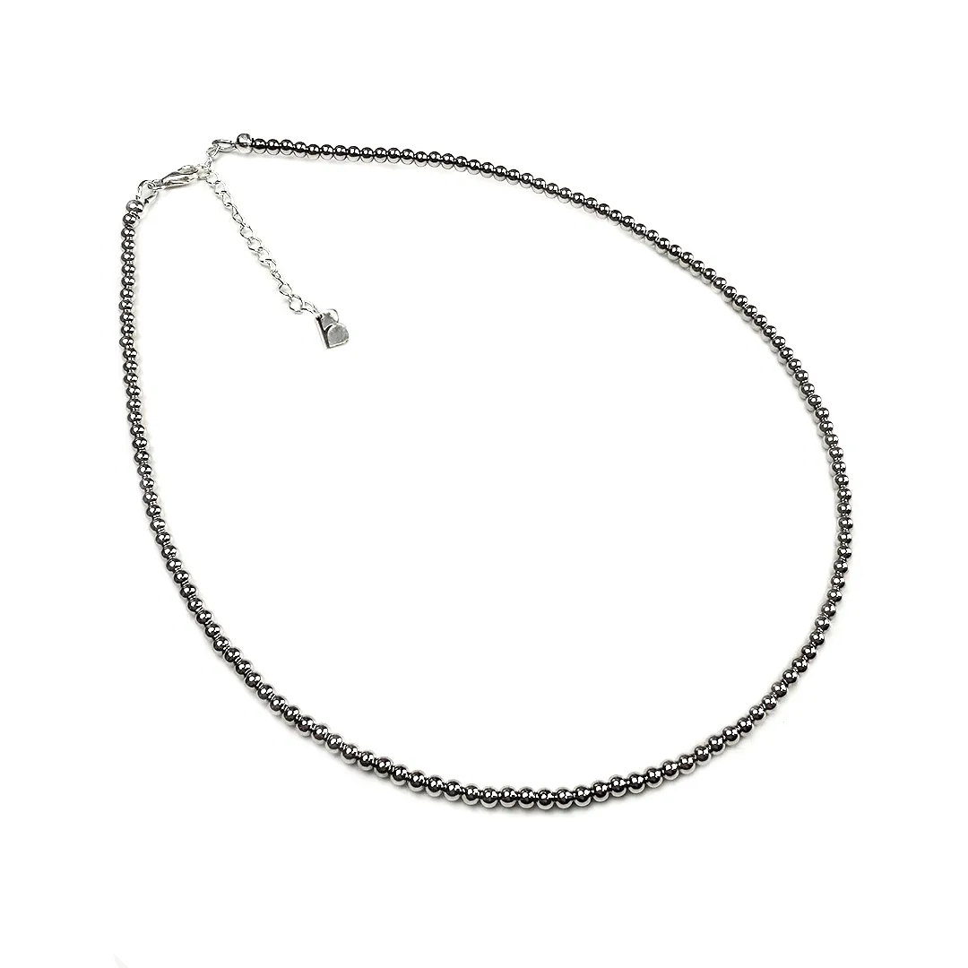 картинка Женский чокер из шариков серебра Базовый от магазина Beadsbrand