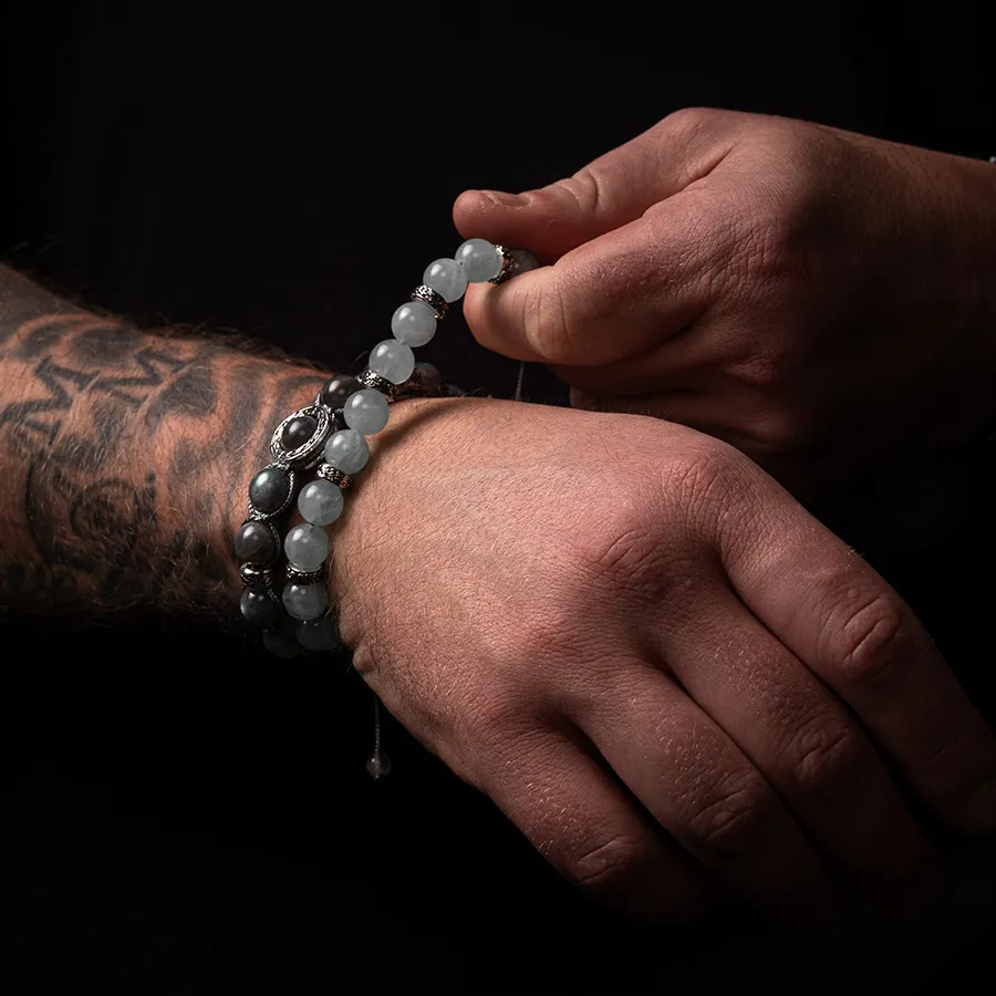 картинка Мужской браслет Аквамарин от магазина Beadsbrand