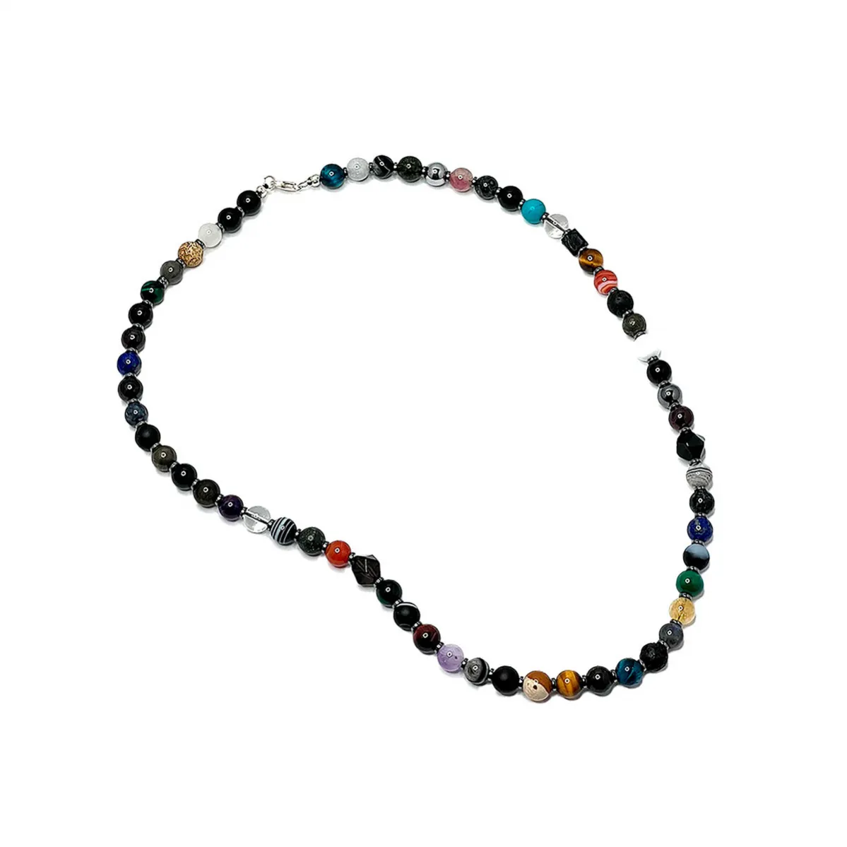 картинка Мужские бусы из натуральных камней и серебра от магазина Beadsbrand