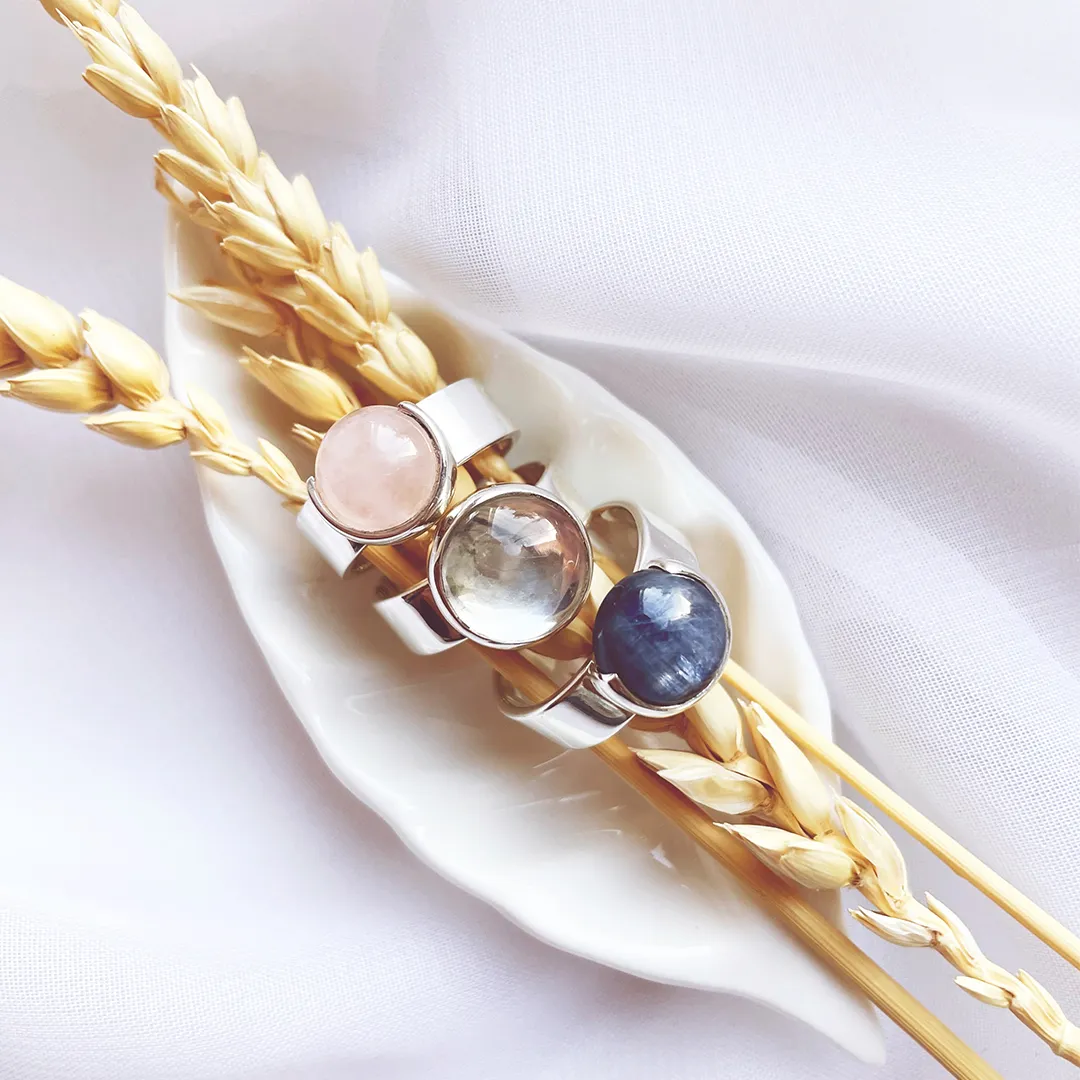 картинка Женское кольцо Розовый кварц от магазина Beadsbrand