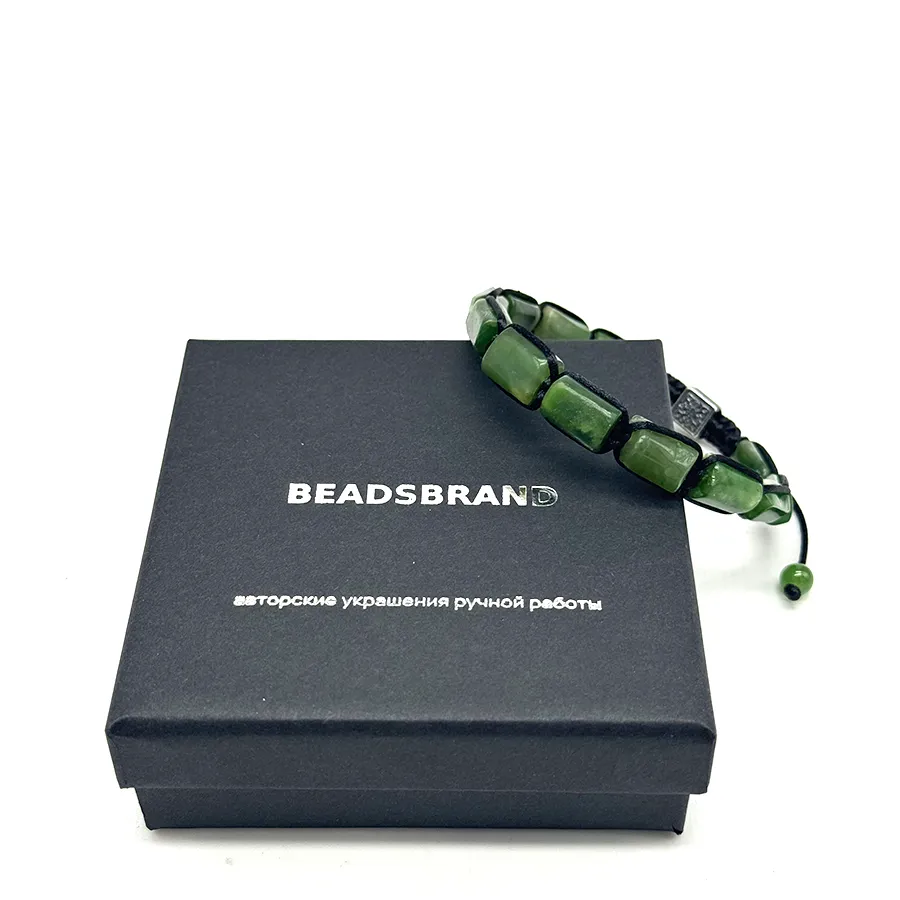 картинка Мужской браслет Нефрит от магазина Beadsbrand