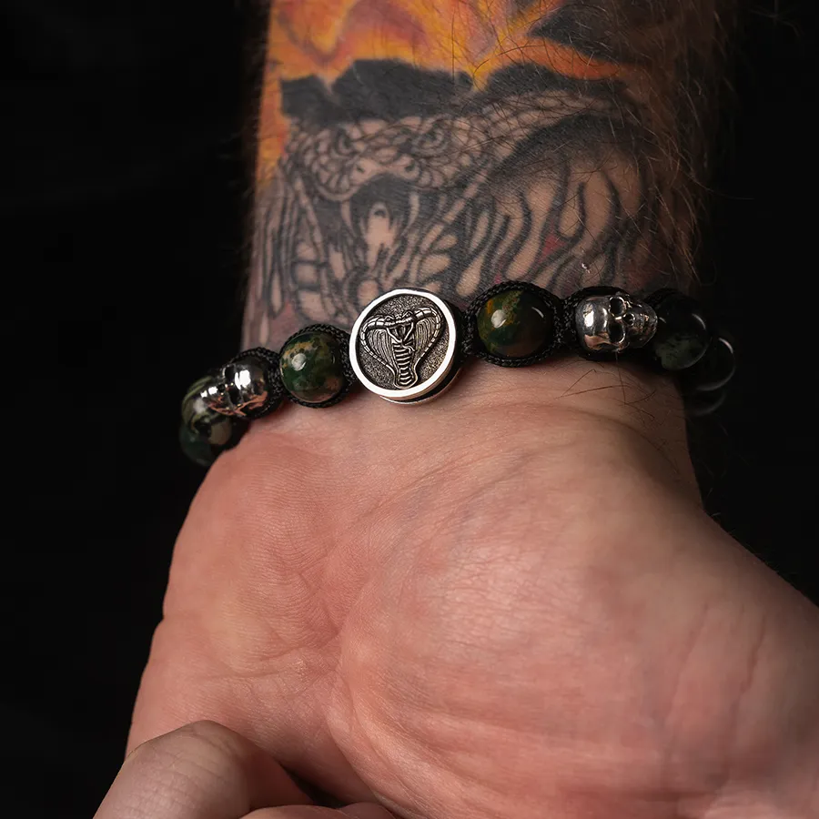 картинка Мужской браслет Змея яшма от магазина Beadsbrand