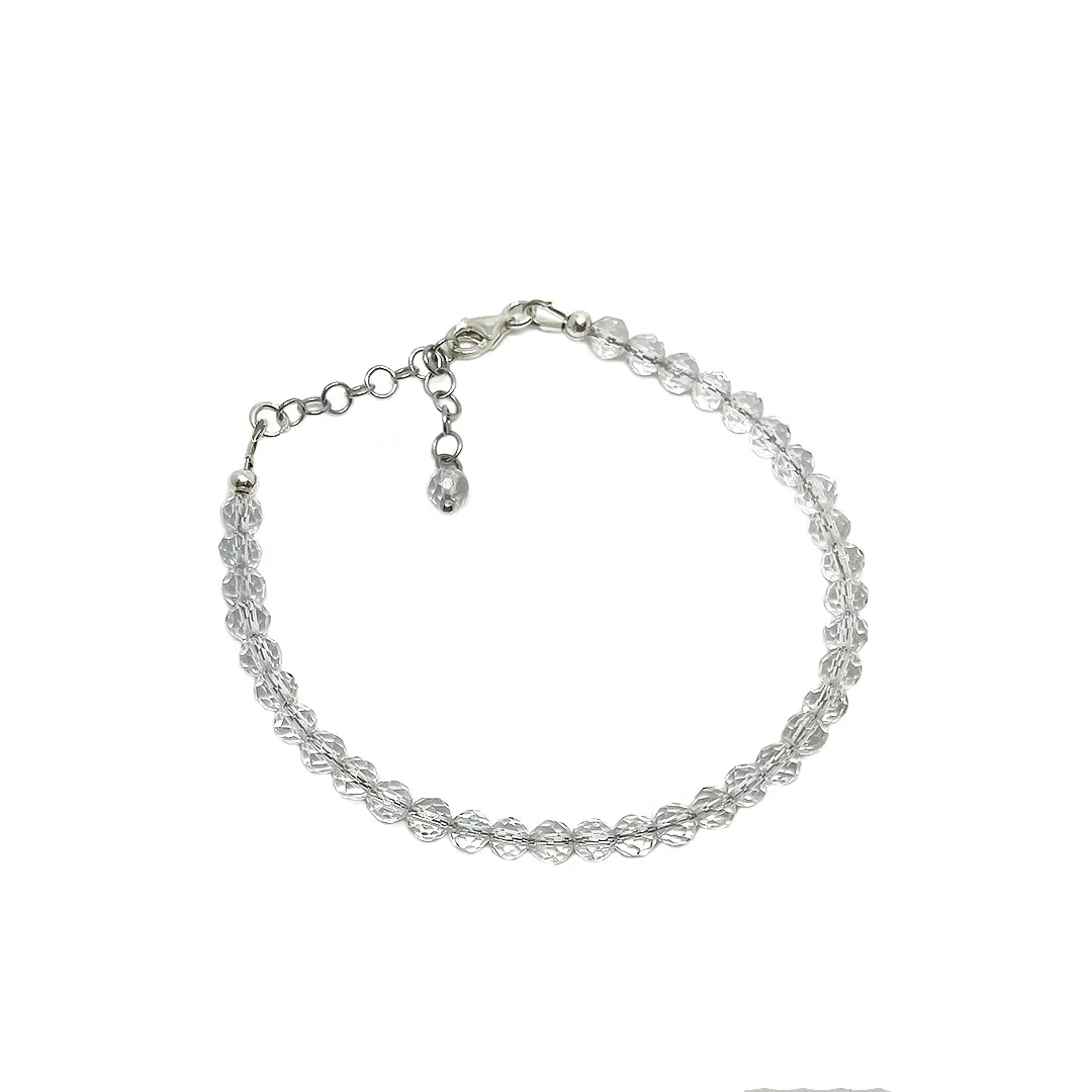 картинка Женский браслет из горного хрусталя Чакра Сахасрара от магазина Beadsbrand