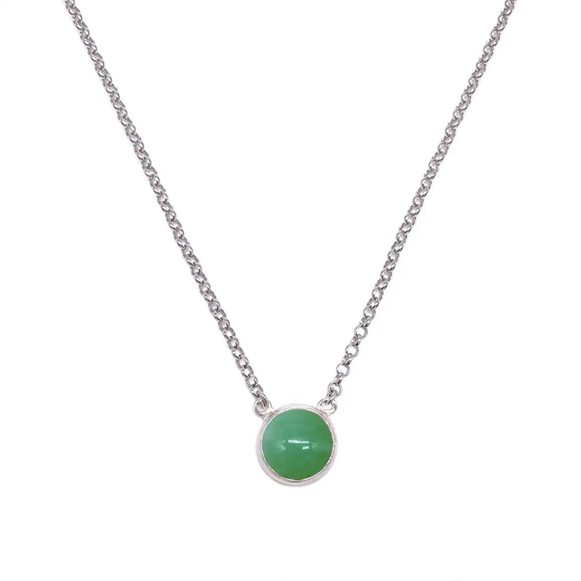 картинка Женская подвеска из хризопраза от магазина Beadsbrand