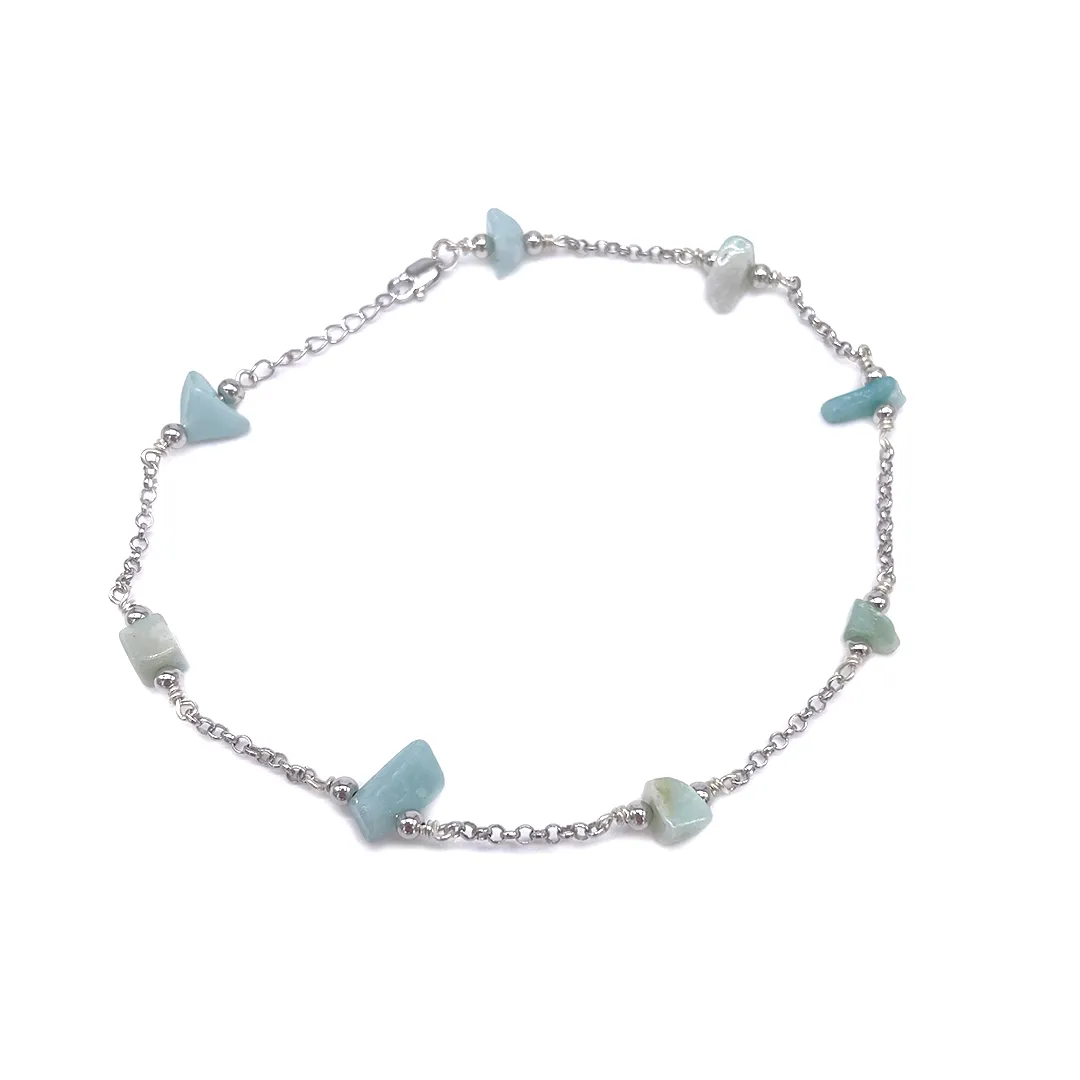 картинка Женский браслет на ногу с амазонитом от магазина Beadsbrand