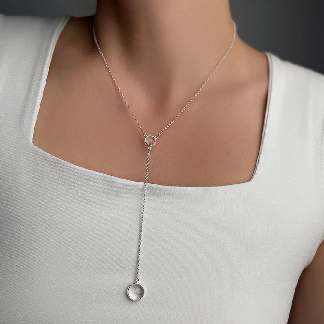 картинка Женский сотуар-галстук Горный хрусталь от магазина Beadsbrand