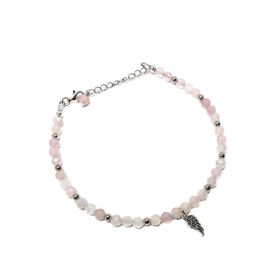 картинка Женский браслет из розового кварца Ангел от магазина Beadsbrand