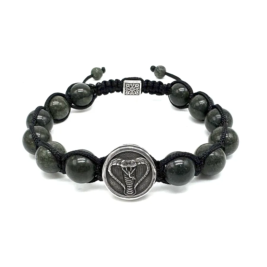 картинка Мужской браслет Змея змеевик от магазина Beadsbrand