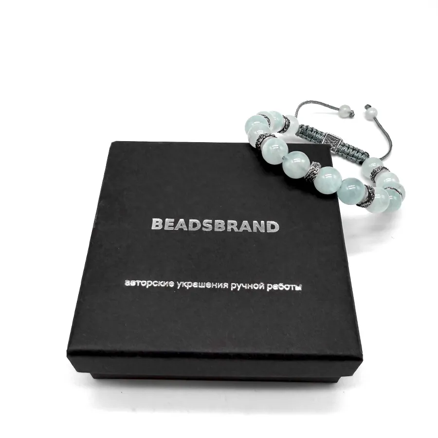 картинка Мужской браслет Аквамарин от магазина Beadsbrand