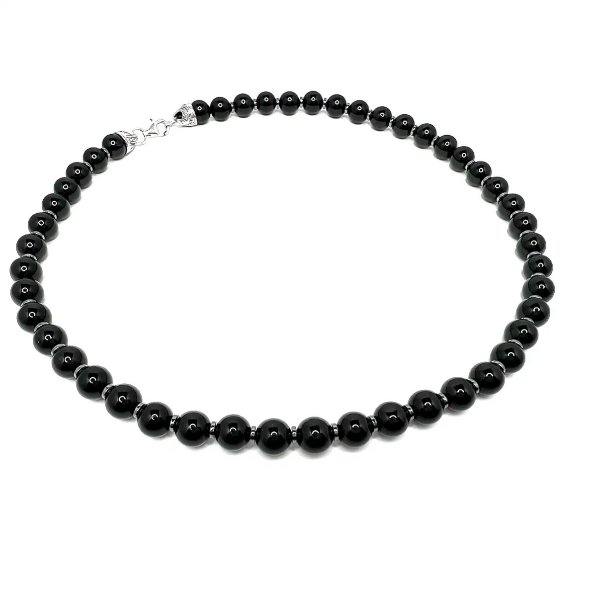 картинка Мужской чокер Агат и Гематит от магазина Beadsbrand