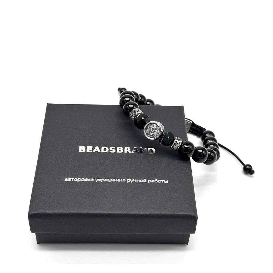 картинка Мужской браслет Ангел-хранитель агат от магазина Beadsbrand