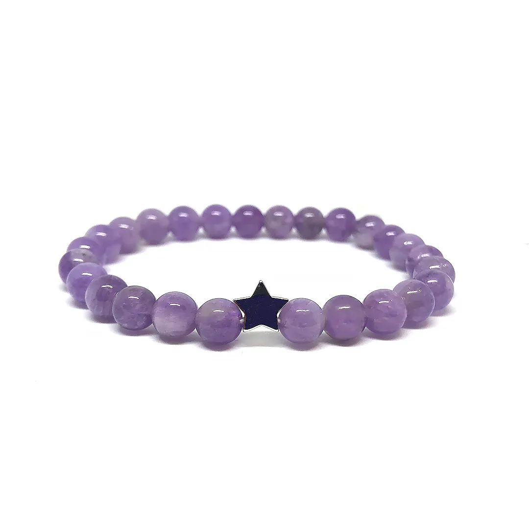 картинка Женский браслет из аметиста Звезда от магазина Beadsbrand