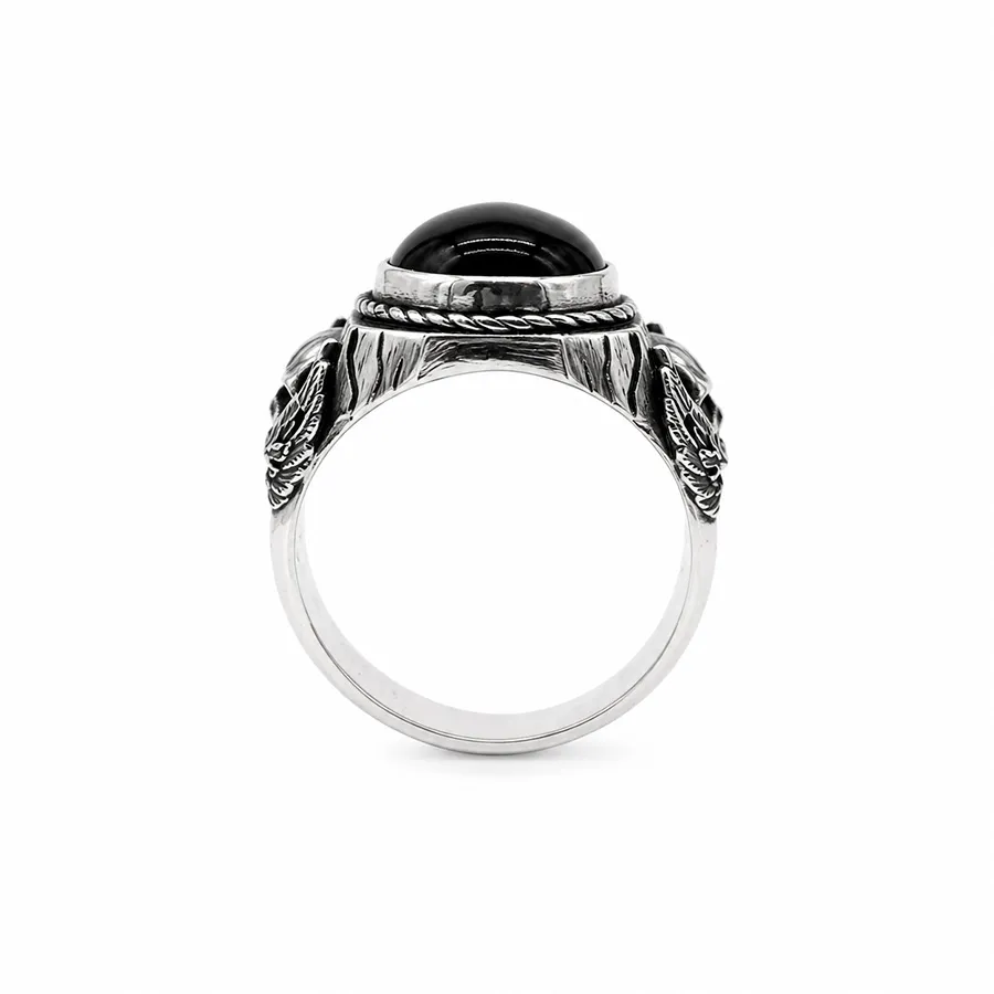 картинка Мужское кольцо черепа Агат от магазина Beadsbrand