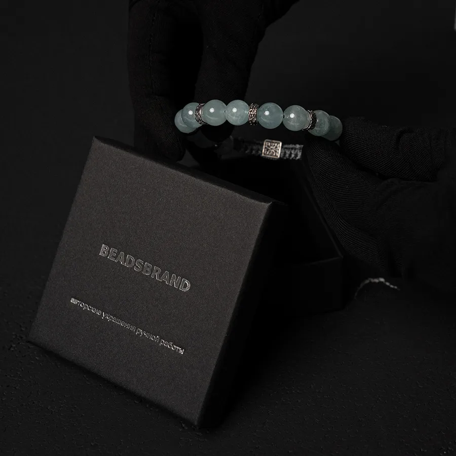 картинка Мужской браслет Аквамарин от магазина Beadsbrand