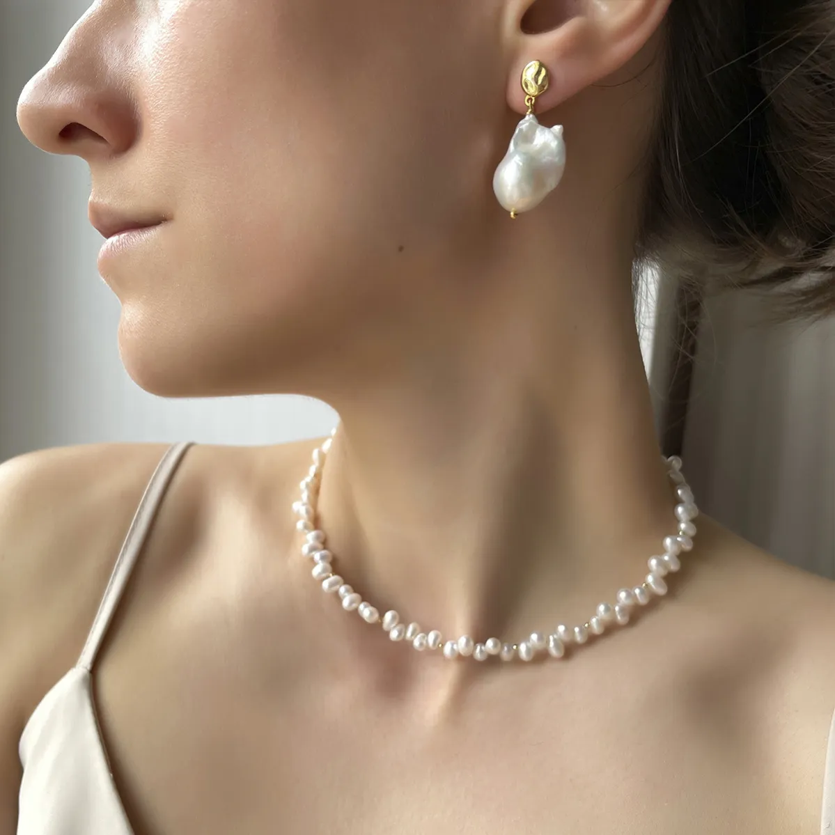 картинка Женский чокер из жемчуга Ветвь от магазина Beadsbrand