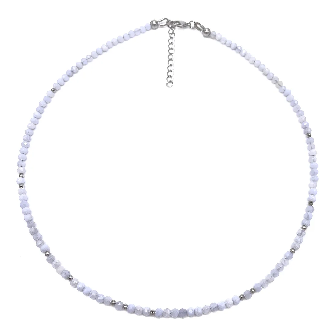картинка Женский чокер из сапфирина с бусинами от магазина Beadsbrand