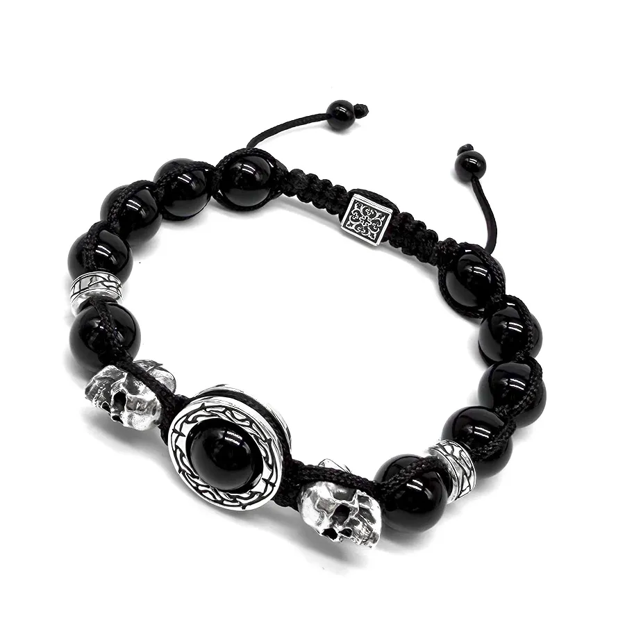 картинка Мужской браслет череп разлом от магазина Beadsbrand