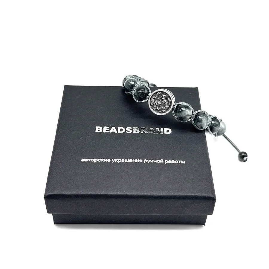 картинка Мужской браслет Карпы кои кошачий глаз от магазина Beadsbrand